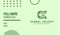 Green Leaf C Outline Business Card