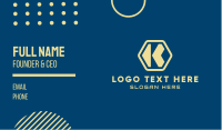 Hexagon Tech Letter K  Business Card