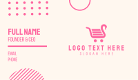 Pink Swan Shopping Cart Business Card Design