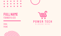 Pink Swan Shopping Cart Business Card