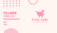 Pink Swan Shopping Cart Business Card