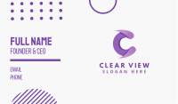 Purple Letter C Business Card Image Preview