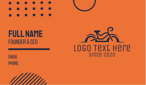 Simple Bicycle Bike Business Card Design