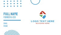 Colorful Air Travel Business Card