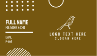 Simple Crow Line Art Business Card