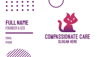 Purple Cat Kitten Business Card Image Preview