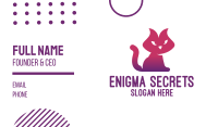 Purple Cat Kitten Business Card Image Preview