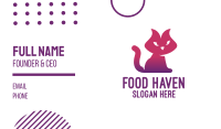 Purple Cat Kitten Business Card