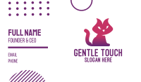 Purple Cat Kitten Business Card Image Preview