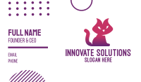 Purple Cat Kitten Business Card