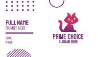 Purple Cat Kitten Business Card Image Preview