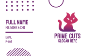 Purple Cat Kitten Business Card Image Preview