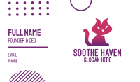 Purple Cat Kitten Business Card Image Preview