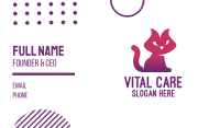 Purple Cat Kitten Business Card Image Preview