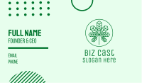 Geometric Cannabis Marijuana Leaf Business Card