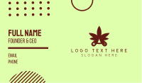 Cannabis Leaf Game Controller Business Card