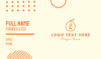 Cute Orange Lettermark Business Card