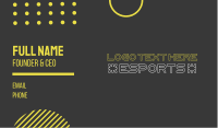 Electronic Sports Font Business Card