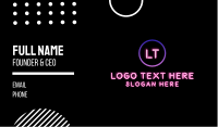 Neon Lettermark Business Card