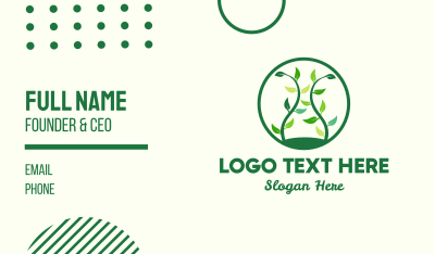Green Organic Tree Business Card Image Preview