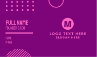 Pink Circle Business Card example 2