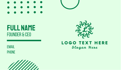 Green Grass Lettermark Business Card