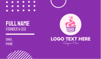 Sparkling Cupcake Business Card Design