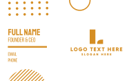 Golden Lettermark Business Card