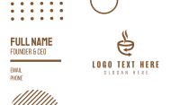 Brown Coffee Arrow Business Card