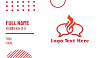 Red Flame Business Card example 3