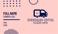 Sushi Delivery Van Business Card Design