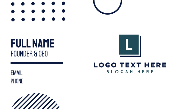 Professional Lettermark Brand Business Card Design Image Preview