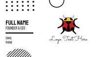 Geometric Lady Bug Business Card Design