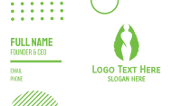 Green Female Silhouette Business Card Design