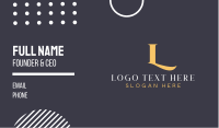 Gold Elegant Text Business Card Design
