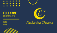 Evening Moon Yellow Moon Business Card Image Preview