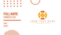 Orange Beauty Emblem  Business Card Design