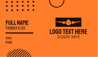 Orange Plane Cloche Business Card Design