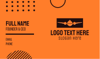 Orange Plane Cloche Business Card