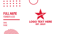 Red Star Business Card example 3