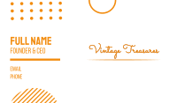 Vintage Script Business Card Image Preview