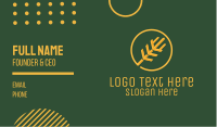Golden Wheat Stalk  Business Card Design