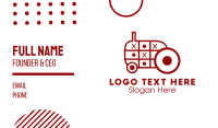 Red Tractor Toy Business Card Design