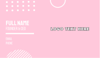 White & Pink Business Card
