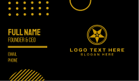 Gold Star Symbol Business Card Design