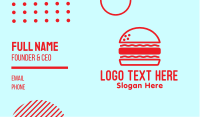 Red Burger Business Card example 3