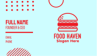 Red Burger Restaurant  Business Card Image Preview