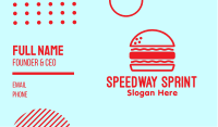 Red Burger Restaurant  Business Card