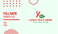 Red Leaf Business Card example 1