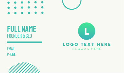 Modern Gradient Lettermark Business Card Image Preview